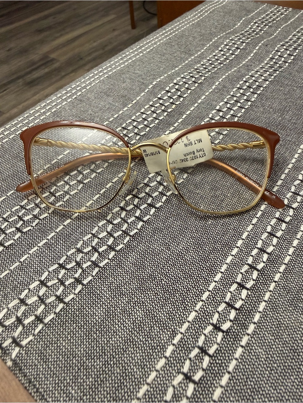 Tory Burch Brown and Gold Fashion Eyeglass Frames